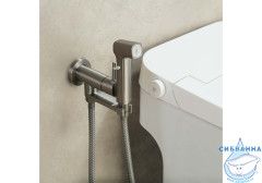 Встраиваемый смеситель с гигиеническим душем Aquatek Ника AQ1819BGM (оружейная сталь)