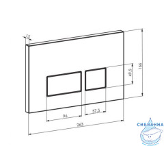 Кнопка смыва Toni Arti Noche TA-0043 матовое золото