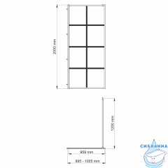Душевое ограждение Wasserkraft Glan 100 см 66W44