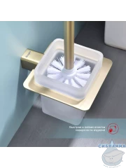 Ершик для унитаза Raglo R301.10.03 (сатин золотой/белый)