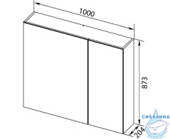  Шкаф-зеркало Aquanet Нью-Йорк 100 203955 щрех