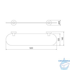 Полочка Iddis Sena SENSSG0i44