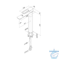 Смеситель для настольного умывальника, черный матовый, Slide, IDDIS, SLIBL01i01