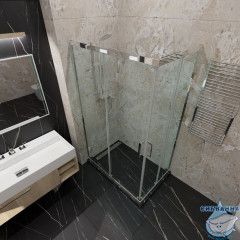 Душевое ограждение Тритон Фикс 120x80 профиль хром, стекло прозрачное Щ0000067441 (без поддона)