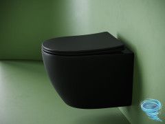 Унитаз подвесной безободковый Ceramicanova Uno Rimless CN11001TMB с сиденьем быстросъемным Soft Close (микролифт)
