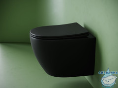 Унитаз подвесной безободковый Ceramicanova Uno Rimless CN11001TMB с сиденьем быстросъемным Soft Close (микролифт)