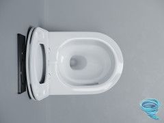 Унитаз подвесной безободковый Ceramicanova Voga CN4012T с сиденьем быстросъемным Soft Close (микролифт)