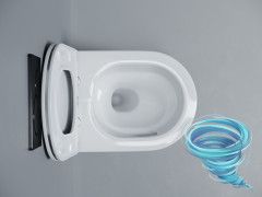 Унитаз подвесной безободковый Ceramicanova Voga CN4012T с сиденьем быстросъемным Soft Close (микролифт)