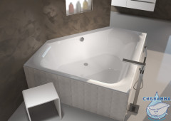 Акриловая ванна Riho Austin 145x145 с каркасом