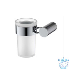 Стакан, матовое стекло, нержавеющая сталь, Дюна (Duna), хром глянцевый, IDDIS, DUNSBG1i45