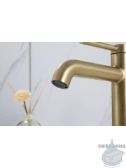 Смеситель раковины Gappo G1006-3 (сатин золотой)