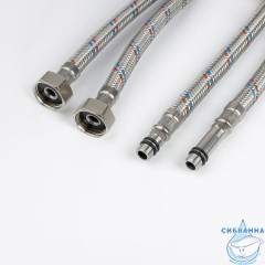 Гибкая подводка, F1/2xM10S, F1/2xM10L, SS304, латунь, 0,6 м, комплект 2 шт, IDDIS, 926CBS06ZP