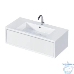 Тумба 1Marka Milacco 100П с раковиной Персона белый глянцевый