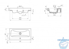 Мебельная раковина Aqwella Moduo Slim 60 UM-MOD60SL/1