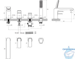 Смеситель для ванны на борт Ravak Flat - FL 022.00 X070120 (хром)