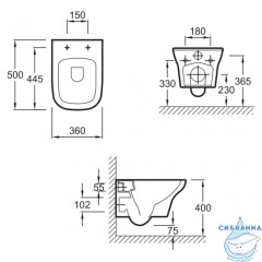Унитаз подвесной безободковый Jacob Delafon Vox EDM102-00 с сиденьем Soft Close (микролифт)