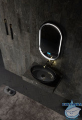 Раковина накладная карбоновая ABBER Karbon AK2041 черная