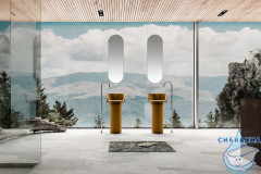 Раковина напольная 45 см ABBER Kristall AT2702Vesuvian-H