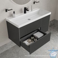 Тумба подвесная, 100 см, темно-серый, Билд (Bild) 2.0, IDDIS, BIL10G1i95 подходит умыв. 4511000i28