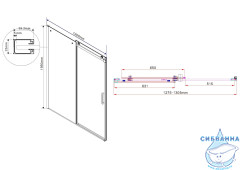 Дверь в нишу Vincea Como 130 профиль хром, стекло прозрачное VPS-1C130CL