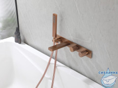 Смеситель ABBER Rund AF8730MRG для ванны скрытого монтажа, розовое золото матовое