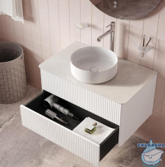 Тумба со столешницей Iddis Aiger 80 см белый матовый