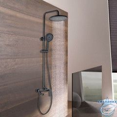Душевая система Azario Arizona 250 1 режим AZ-20BR (черный матовый)