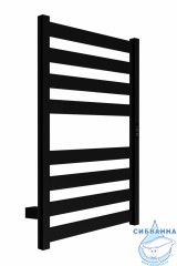 Полотенцесушитель электрический Indigo Oktava Slim П8 (с таймером) 50х80 черный муар (с возможностью скрытого подключения, подключение R/L)