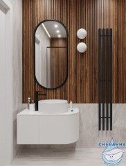 Полотенцесушитель электрический Terminus Quatro 22х160 круглая (с возможностью скрытого подключения) (черный муар)