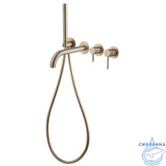 Смеситель для ванны встраиваемый ABBER Wasser Kreis AF8130G (золото матовое)