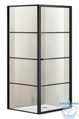 Душевое ограждение Azario Richmond 90x90 AZ-NAG1221 900 BLACK профиль черный, стекло прозрачное (без поддона)