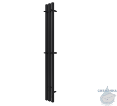 Полотенцесушитель электрический Terminus Tres 15х160 квадратная (с возможностью скрытого подключения) (черный матовый)