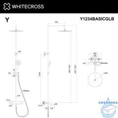 Термостатическая система для ванны наружного монтажа WHITECROSS Y Y1234BASICGLB (браш. золото)