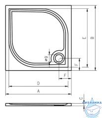 Поддон из искусственного камня Riho Kolping 90х90 DB21