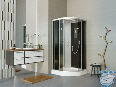 Душевая кабина Erlit ER3510P-C4 100x100 профиль хром, стекло тонированное