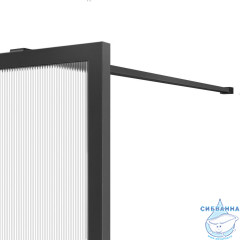 Walk-in Vincea Walk In HS 120 профиль вороненая сталь, стекло рифленое VSW-1HP120FLGM