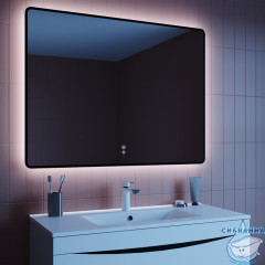 Зеркало Iddis Cloud 100 см, черный  CLX10T0i98