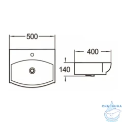 Раковина на столешницу 50 см SantiLine SL-2024