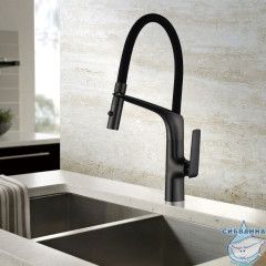Смеситель для кухни Vincea VKF-115MB (черный матовый)
