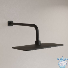 Душевая система с тропическим душем, ручным душем и изливом, черный матовый, Slide, IDDIS, SLIBL03i68