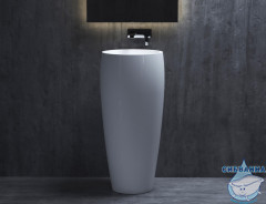 Раковина напольная 47 см Salini Armonia 130113SM (материал solix, белый матовый)