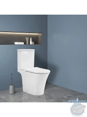 Унитаз напольный безободковый Azario Vise с бачком и сиденьем Soft Close (микролифт) AZ-1343BT