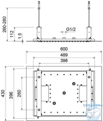 Верхний душ Aquatek 600 3 режима AQ2083MB