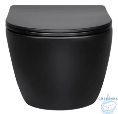 Унитаз подвесной безободковый Charus Skandenborg Rimless EWC700-125B с сиденьем Soft Close (микролифт)