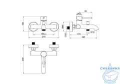 Смеситель для ванны Aquatek Европа AQ1340BGM (оружейная сталь)