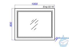 Зеркало в раме Aqwella 5 Stars Empire 100 белый глянец