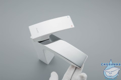 Смеситель для раковины Gappo G1007-78 (без донного клапана) (хром/белый)