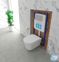 Унитаз подвесной безободковый Aquatek Оберон AQ1363W-00 с сиденьем Soft Close (микролифт)