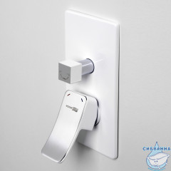 Встраиваемый смеситель для ванны Wasserkraft Aller 10641WHITE (хром/белый)