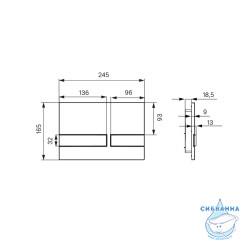 Кнопка смыва Iddis Unifix UNI06MBi77 черный матовый